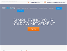 Tablet Screenshot of bookyourcargo.com